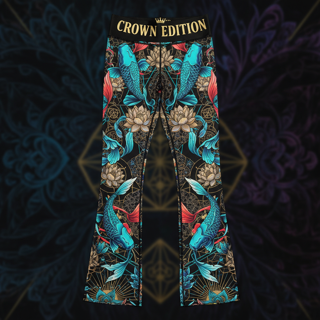 TITAN Crown Edition Tattoo Art Flare Leggings Women's Athletic Bottoms