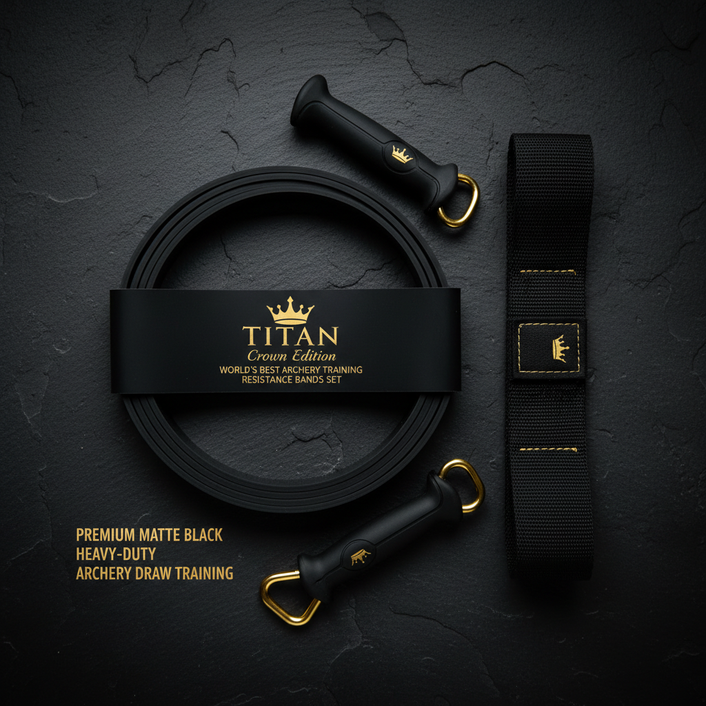 TITAN Crown Edition World's Best Archery Draw Training Resistance Band Set