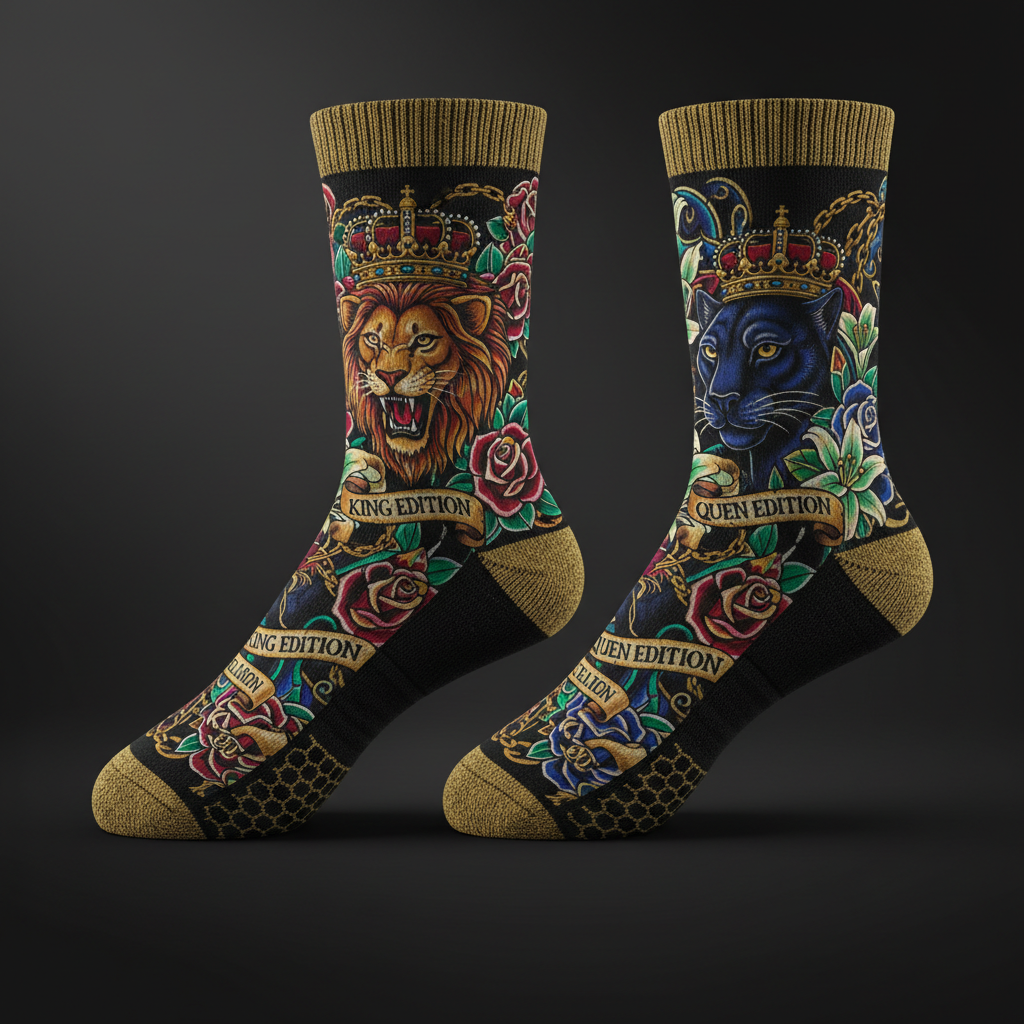 TITAN Crown Edition Tattoo Art Skateboarding Socks