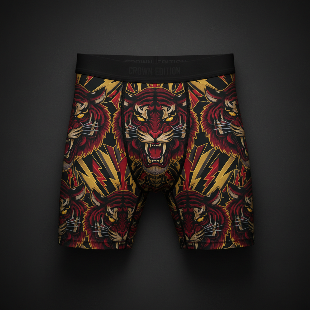 TITAN Men's Compression Shorts Tiger King Crown Edition