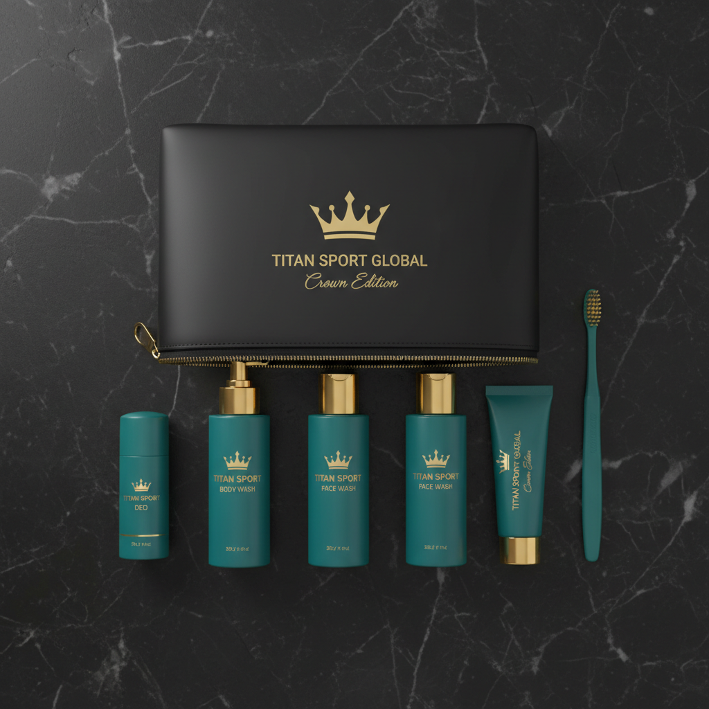 TITAN Crown Edition Luxury Athlete Hygiene Travel Kit