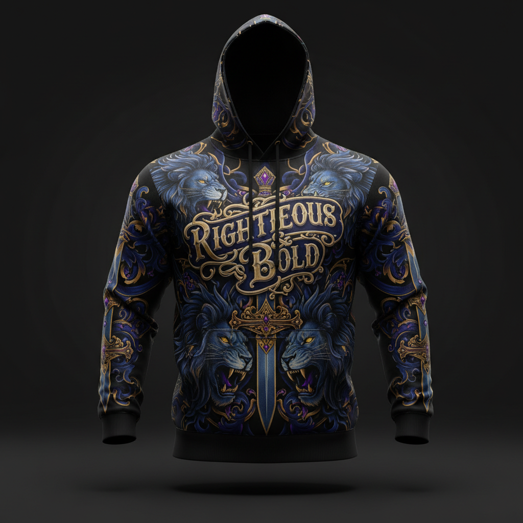 Men's Hoodie — Righteous & Bold — Crown Edition