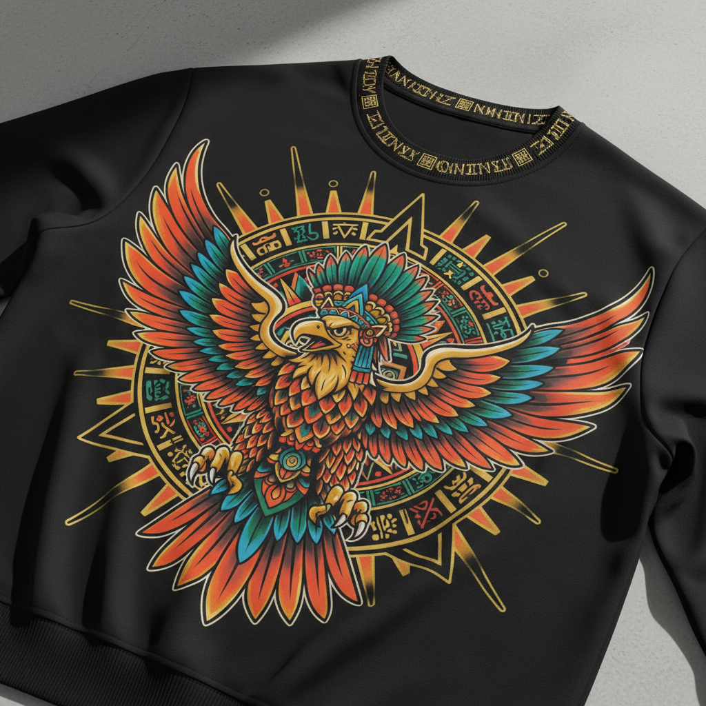 TITAN Women's Aztec Eagle Warrior Crewneck — Cuauhtli Edition