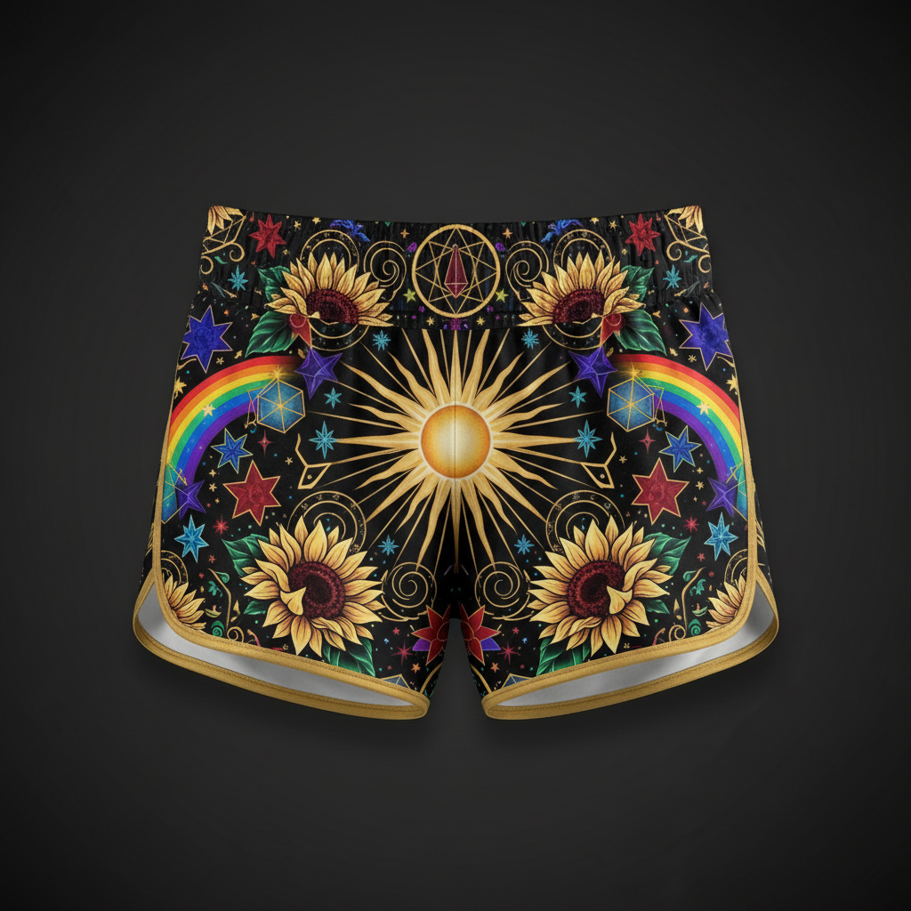 Radiant In His Light Women's Shorts — TITAN Crown Edition tattoo artwork
