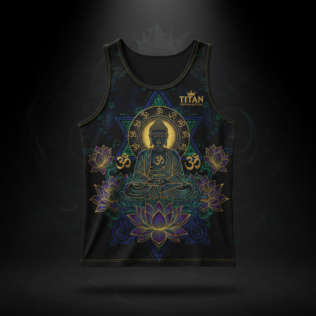 TITAN Plus Men's Zen Buddha Tank — Spiritual Crown Edition sizes 1X–5X