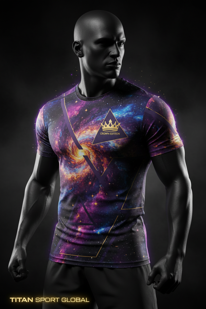 TITAN Men's Cosmic Nebula Training Tee Galaxy Edition