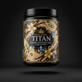 TITAN Vegan Meal Replacement Shake — Vanilla, Crown Edition tattoo-style artwork