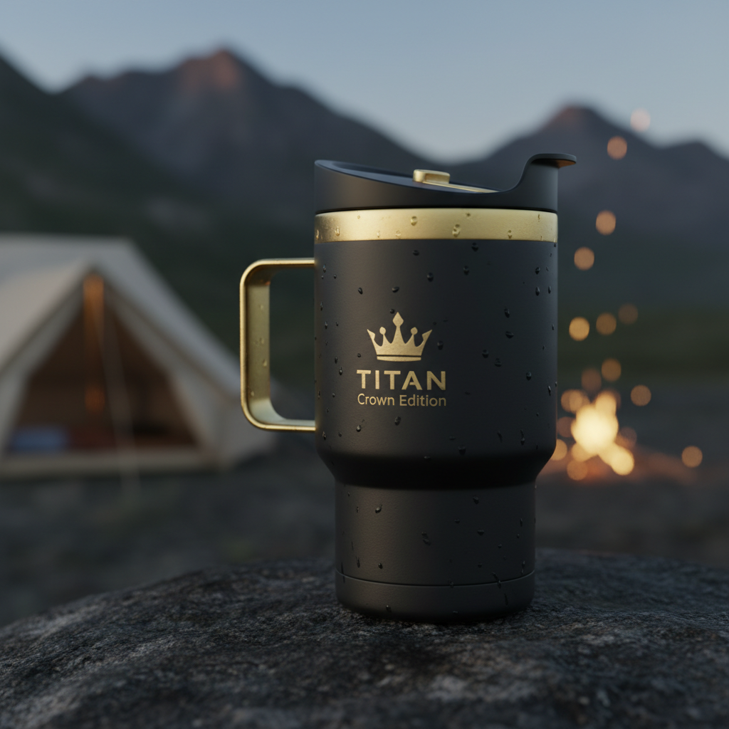 TITAN ThermoKing 40oz Insulated Camp Tumbler — Crown Edition