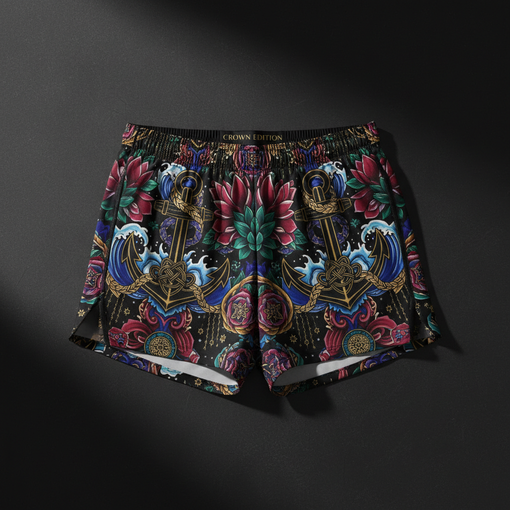 Anchored In Hope Women's Shorts — TITAN Crown Edition tattoo artwork