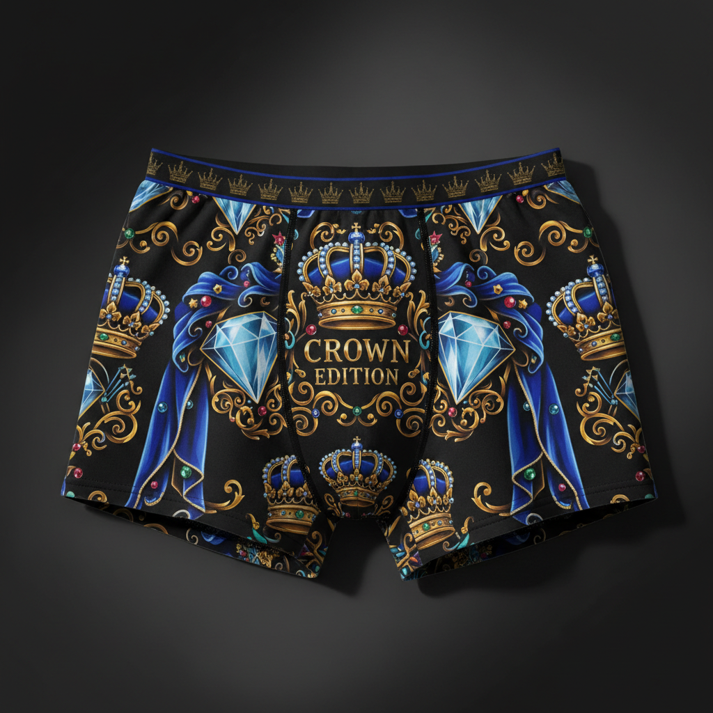 TITAN Women's Cozy Boxer Shorts Crown Jewel Queen Crown Edition