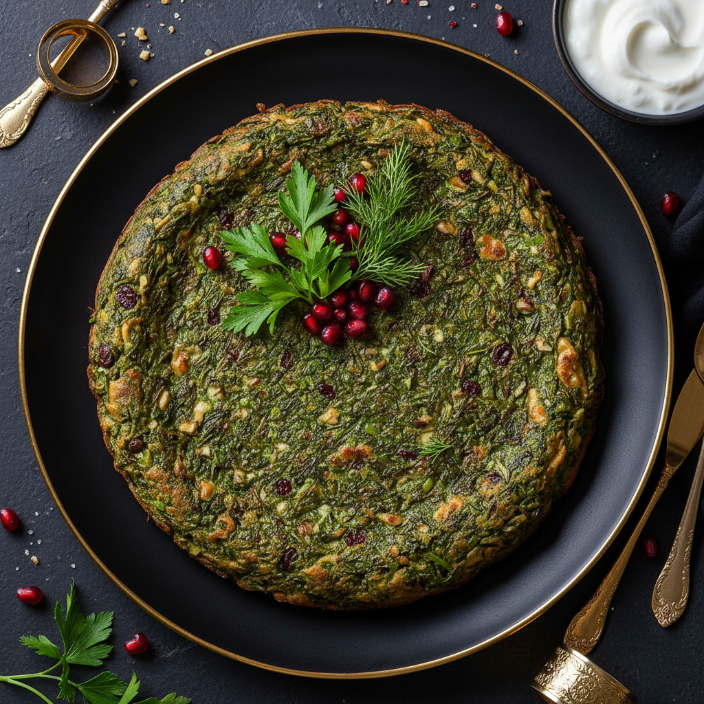 TITAN Persian Herb Frittata Kuku Sabzi Vegetarian Lunch