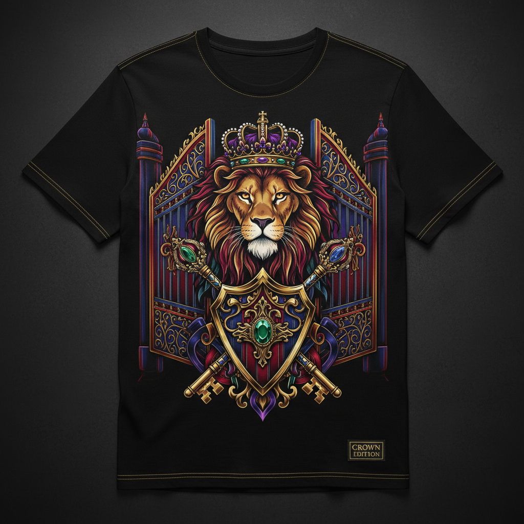 Kingdom Minded Men's Tee — TITAN Crown Edition tattoo artwork