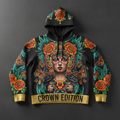 TITAN Women's Xochiquetzal Flower Goddess Hoodie — Quetzal Bloom Edition