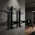 TITAN Crown Edition Wall-Mounted Folding Squat Rack matte black gold