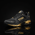 TITAN Performance Training Shoes - Black and gold athletic sneakers