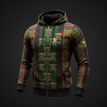 TITAN Ashanti Kingdom Zip-Up Hoodie — Golden Stool Edition