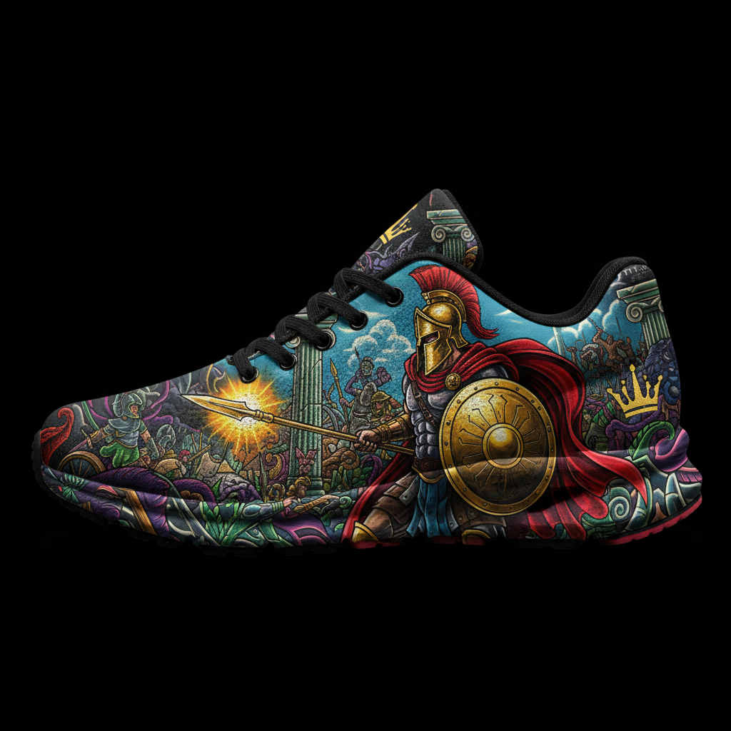 TITAN Crown Edition Color Spartan Men's Running Shoe Color Tattoo Art