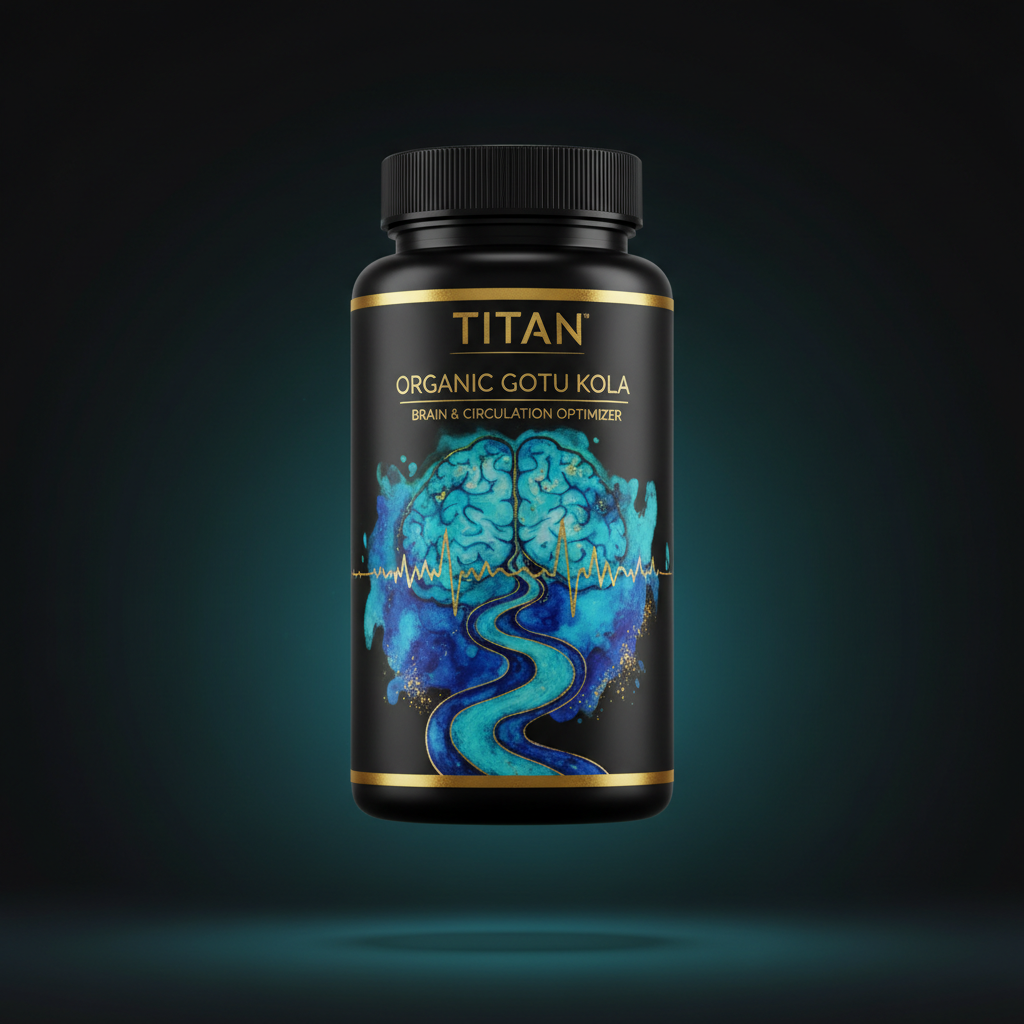 TITAN Organic Gotu Kola - Brain & Circulation Optimizer supplement bottle