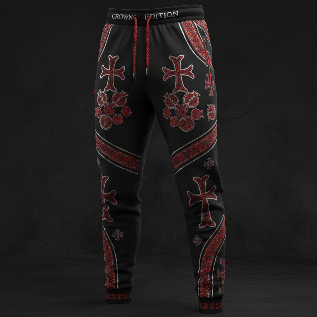 TITAN Armenian Khachkar Joggers — Eternal Stone Edition