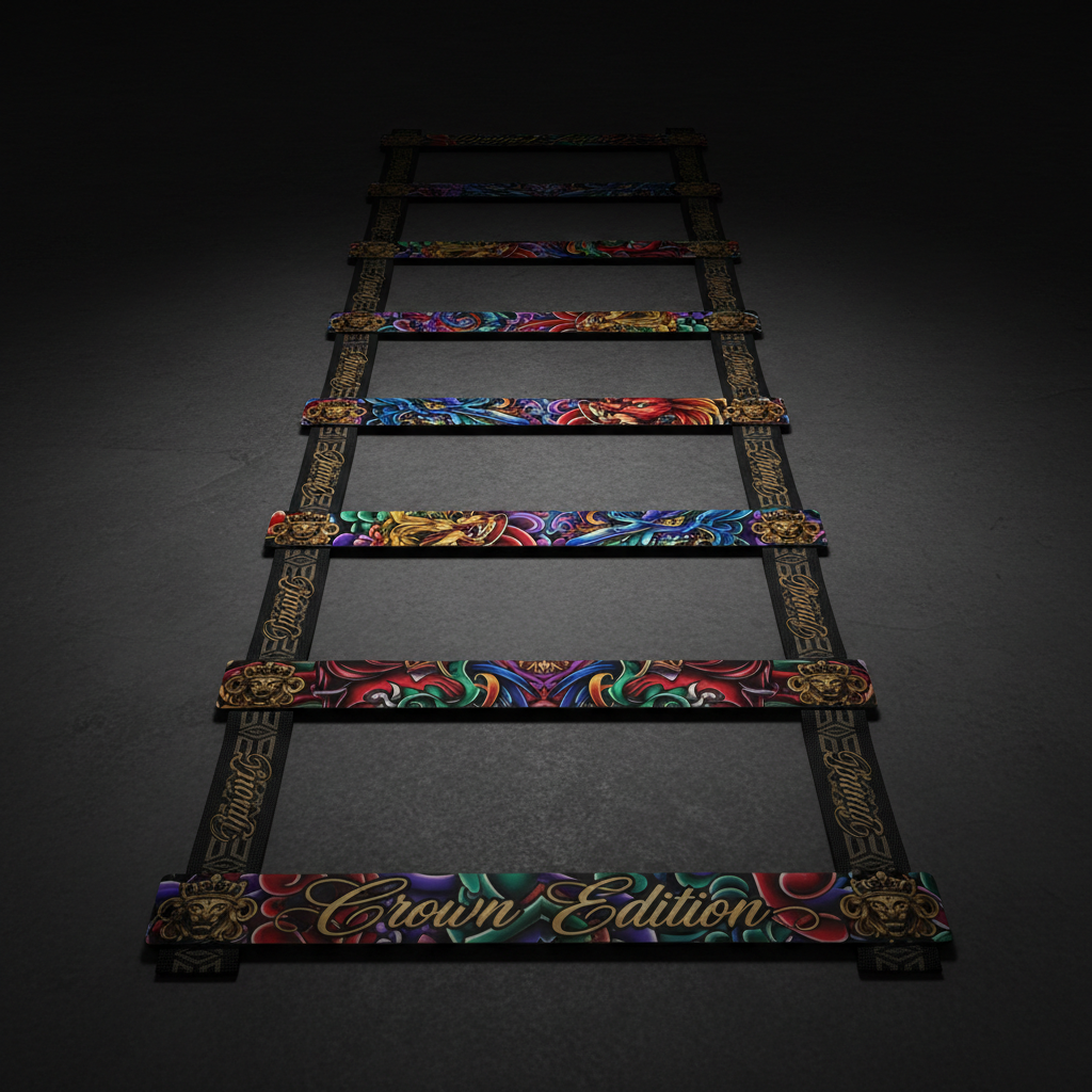 TITAN Crown Edition Agility Speed Ladder — Crown Edition matte black and gold