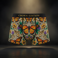 TITAN Crown Edition Women's Cozy Boxer Shorts — Butterfly Queen Tattoo Art
