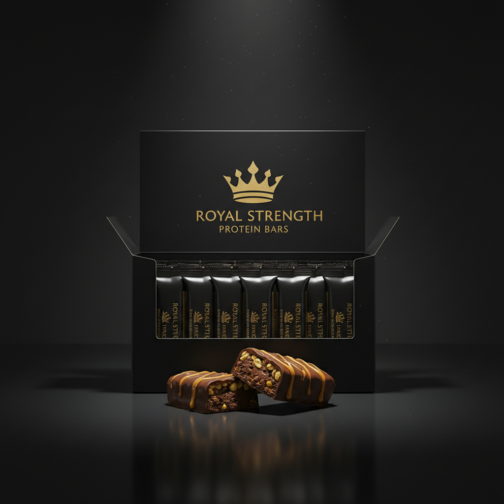 TITAN Protein Bars Crown SWAG Edition black gold box 12 bars