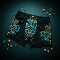 TITAN Women's Cozy Boxer Shorts Crown Edition Teal Gold