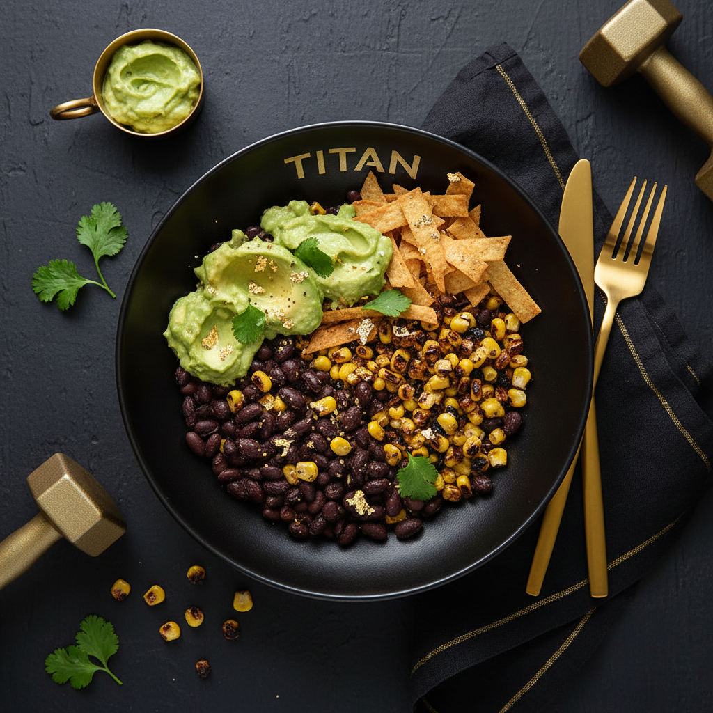 TITAN Mexican Vegan Black Bean & Roasted Corn Lunch Bowl