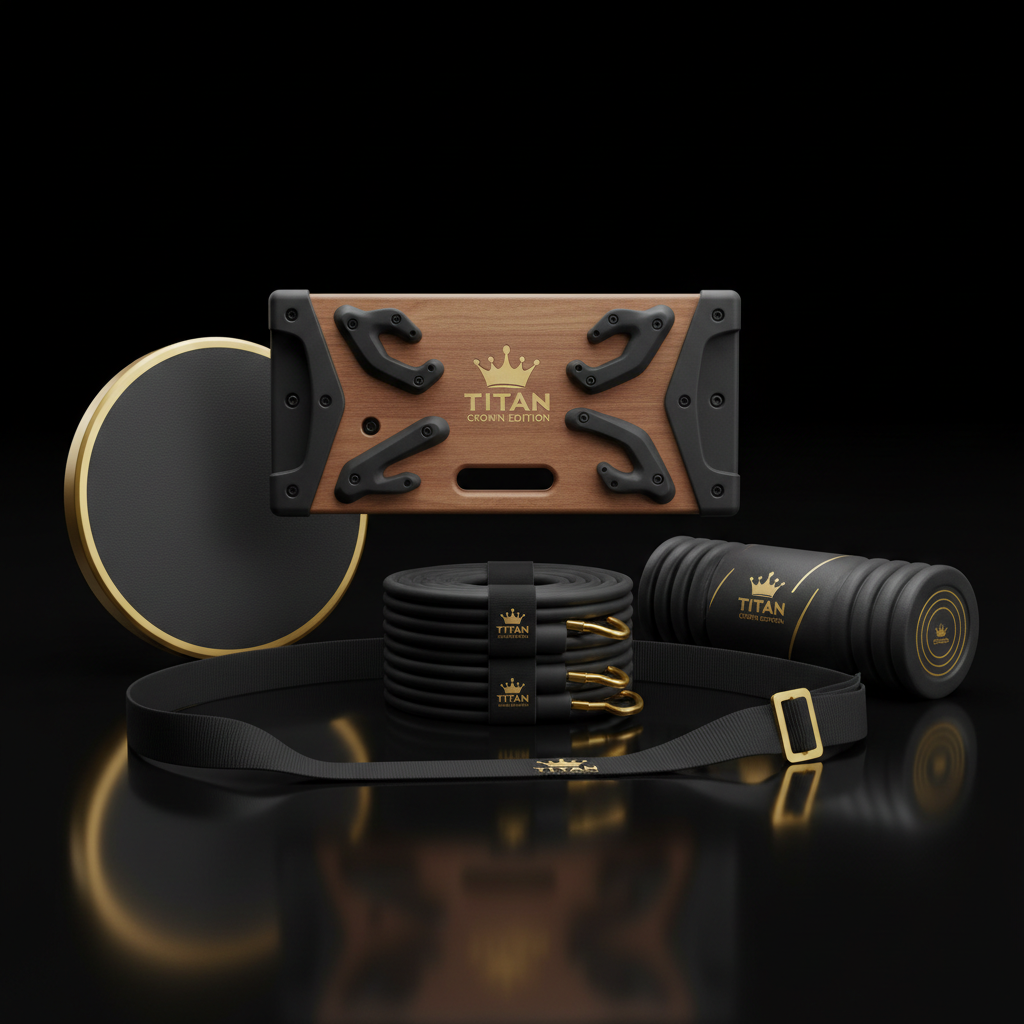 TITAN All-In-One Rock Climber's Endurance & Footwork Home Gym Kit — Crown Edition