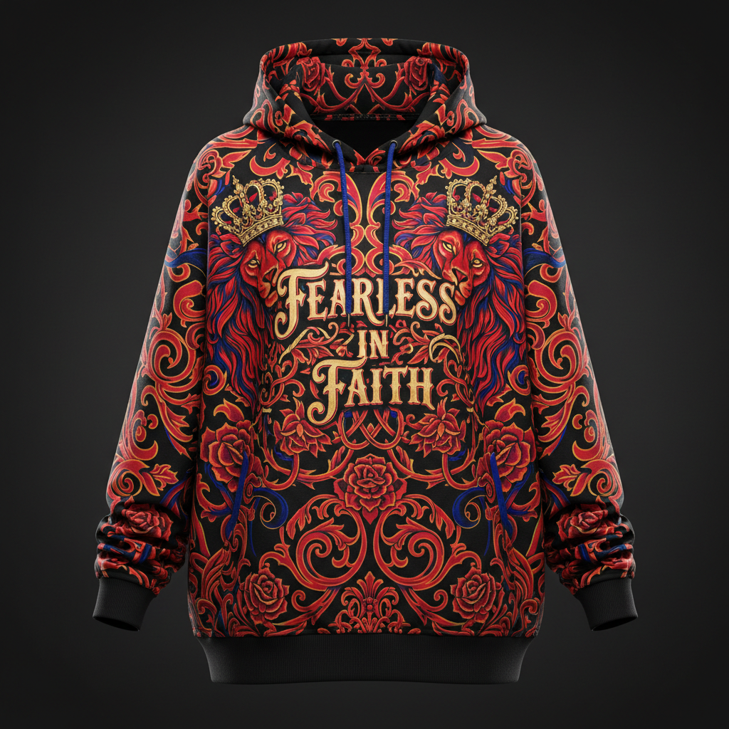 Women's Hoodie — Fearless In Faith — Crown Edition