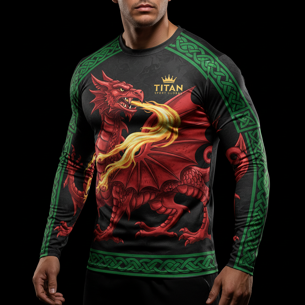 TITAN Welsh Dragon Long Sleeve Crown Edition