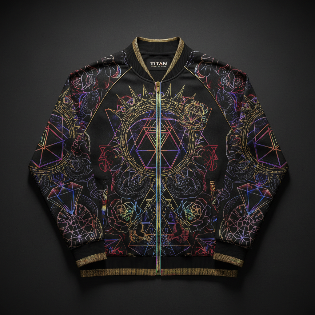 TITAN Crown Edition Obsidian Crown Ultimate Jacket — Black & Rainbow Gold