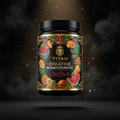 TITAN Creatine Monohydrate Fruit Punch - Crown Edition tattoo-style artwork