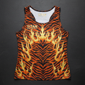 TITAN Women's Tiger Flame Crown Tank Top flat lay