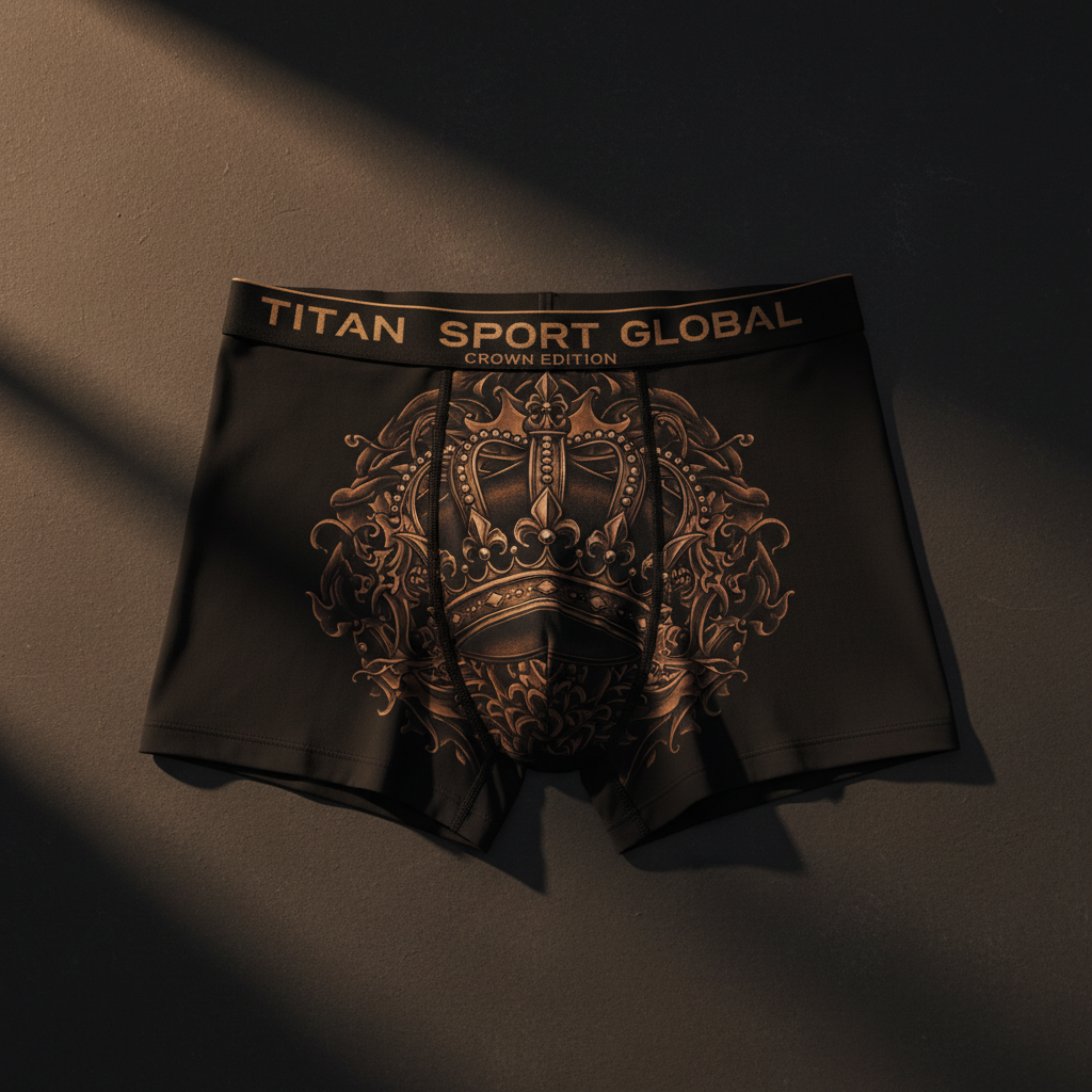 TITAN Men's Boxer Briefs Crown Edition Bronze Black