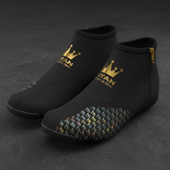 TITAN Crown Edition Cycling Overshoes — Matte Black & Gold