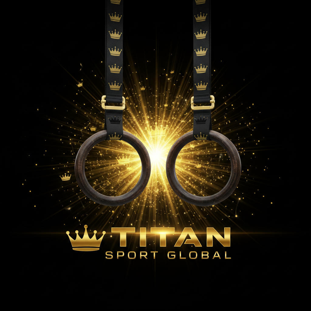 TITAN SPORT GLOBAL pro gymnastic rings wood olympic crown edition