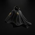 TITAN Waterproof Sport Jacket Blackout Crown — matte black with gold crown logo