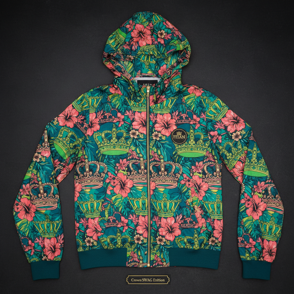 TITAN Women's Tropical Crown Windbreaker — Paradise Queen SWAG Edition