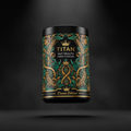 TITAN Gut Health Fiber Powder - Crown Edition tattoo-style artwork