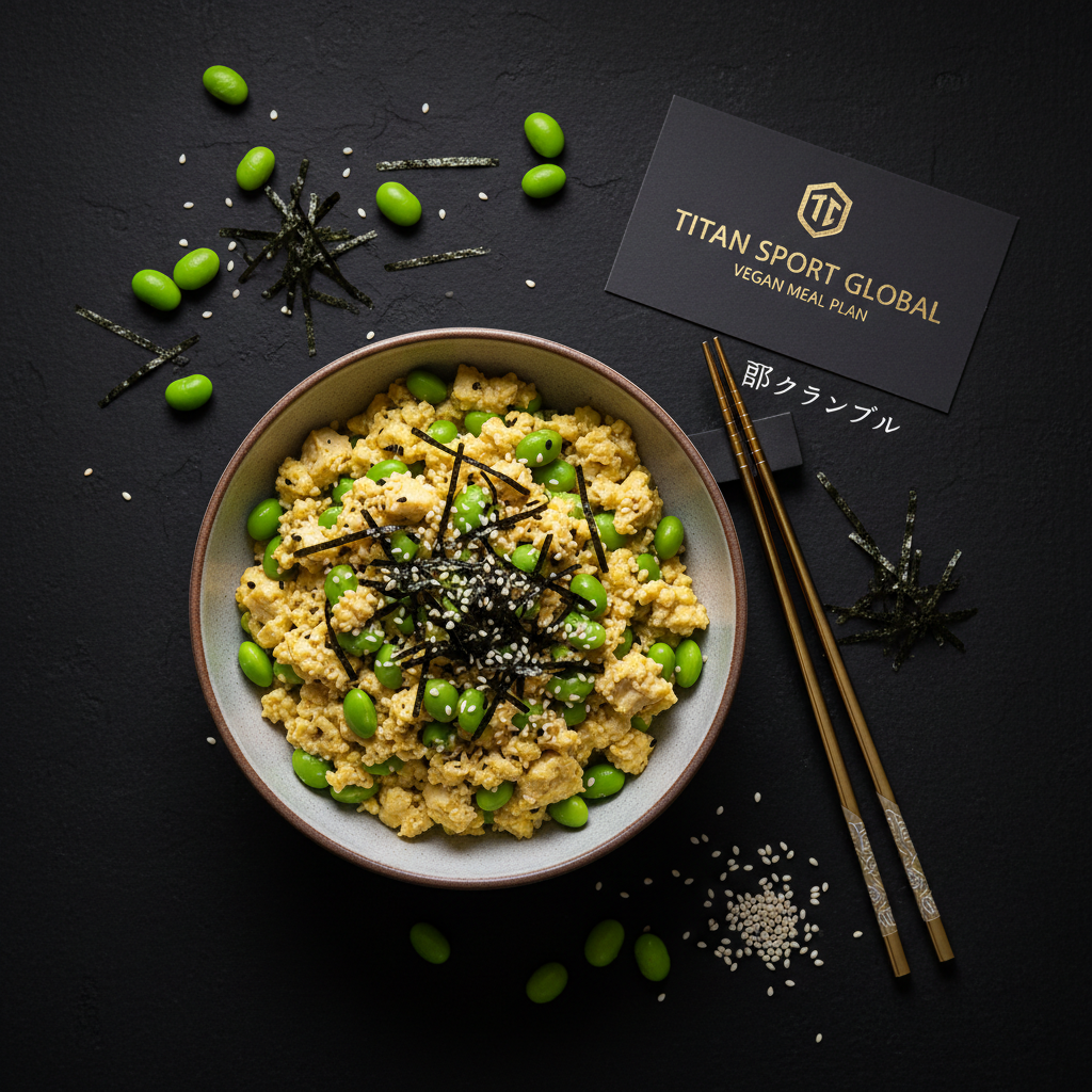 TITAN Japanese Vegan Tofu Scramble Breakfast Bowl - High-Protein Meal Plan