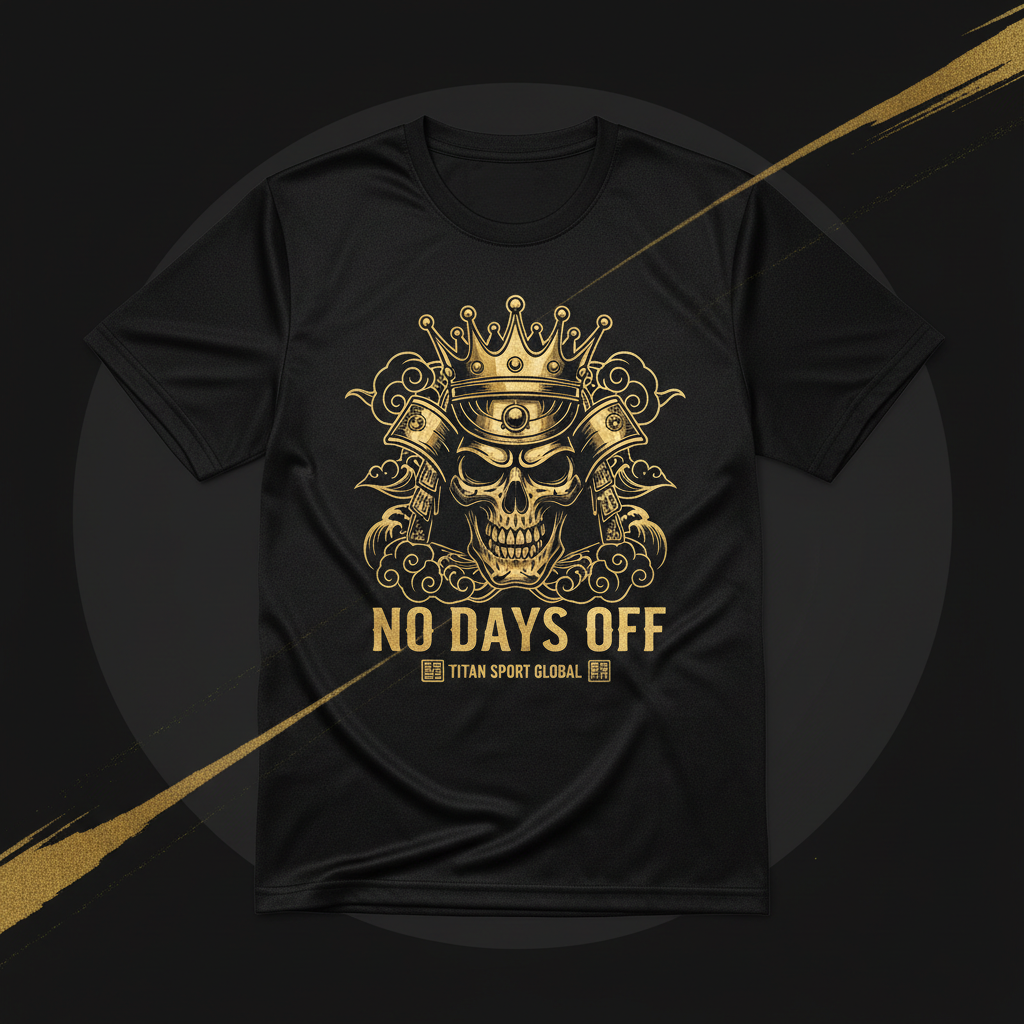 No Days Off Samurai Skull Tee — TITAN SPORT GLOBAL