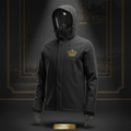 TITAN Golf Waterproof Jacket Crown Edition matte black 3-layer shell gold crown chest embroidery ghost mannequin
