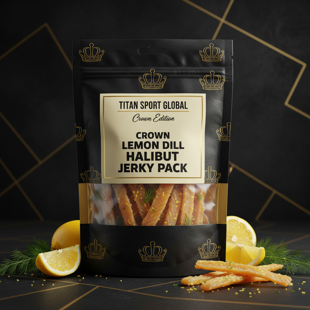 Crown Lemon Dill Halibut Jerky Pack - TITAN SPORT GLOBAL