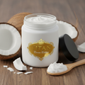TITAN Organic Coconut Butter Raw Crown Edition — premium wide-mouth white glass jar product shot