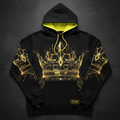 TITAN Men's Cyber Gold Crown Pullover Hoodie — Future King SWAG Edition