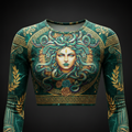 TITAN Women’s Medusa Serpent Queen Long Sleeve Crop — Gorgon Edition