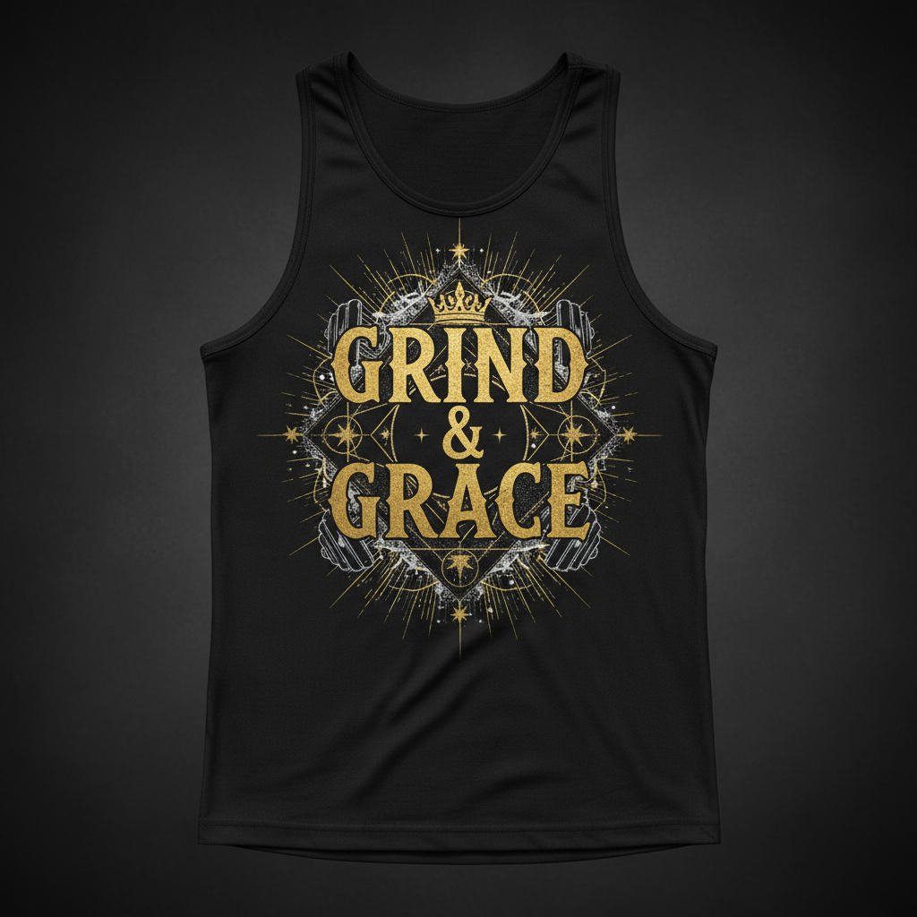TITAN Men's Tank Grind & Grace Crown Edition flat lay
