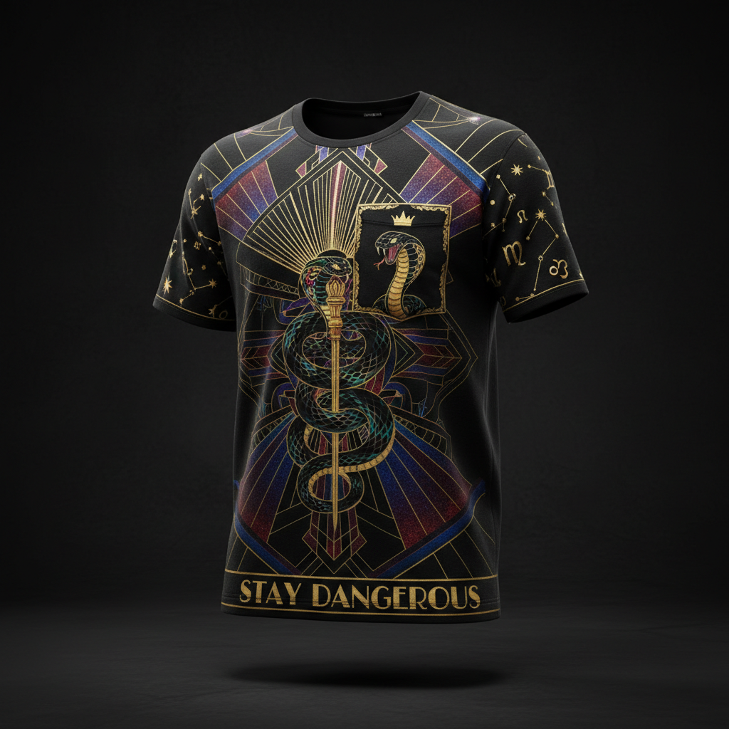 TITAN Men's Pocket Tee - Stay Dangerous Crown Edition Design