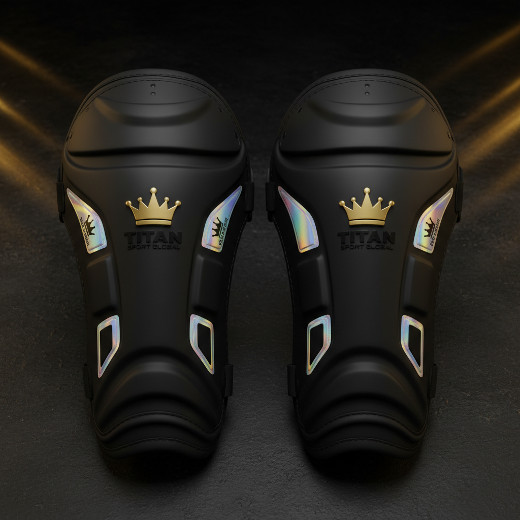 TITAN Crown Edition Catcher's Knee Saver Pads Matte Black Gold